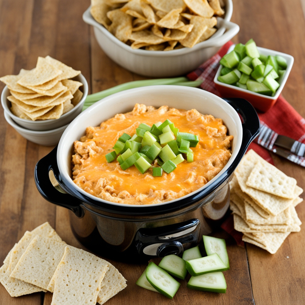 Buffalo Chicken Dip in the Crock Pot